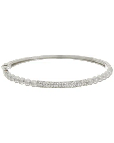 Juvell 18k Plated Cz Bangle Bracelet In Metallic