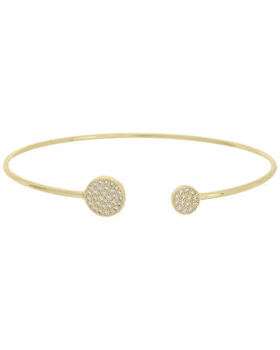Juvell 18k Plated Cz Bangle Bracelet In Gold
