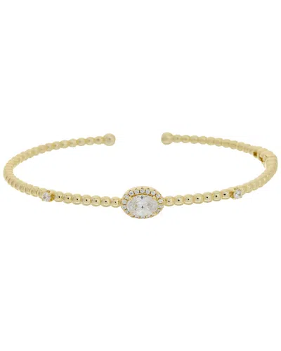 Juvell 18k Plated Cz Bangle Bracelet In Gold