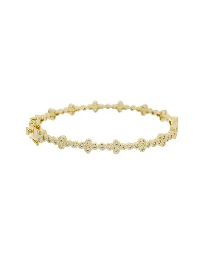 Juvell 18k Plated Cz Bangle Bracelet In Gold
