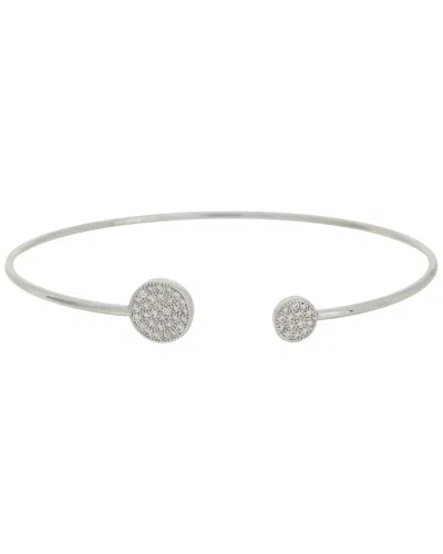Juvell 18k Plated Cz Bangle Bracelet In Metallic