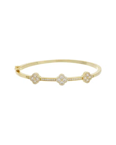 Juvell 18k Plated Cz Bangle Bracelet In Gold