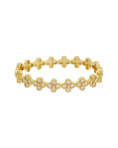 Juvell 18k Plated Cz Bangle Bracelet In Gold