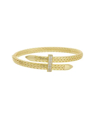 Juvell 18k Plated Cz Bangle Bracelet In Gold