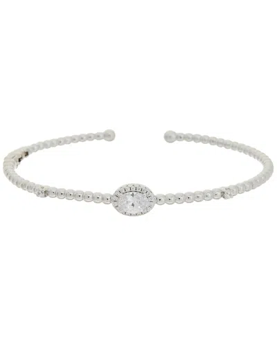 Juvell 18k Plated Cz Bangle Bracelet In Metallic