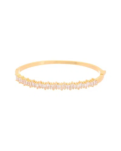 Juvell 18k Plated Cz Bangle Bracelet In Gold