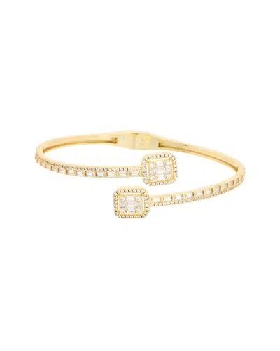 Juvell 18k Plated Cz Bangle Bracelet