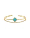 Juvell 18k Plated Cz Bangle Bracelet