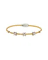 Juvell 18k Plated Cz Bangle Bracelet