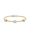 Juvell 18k Plated Cz Bangle Bracelet