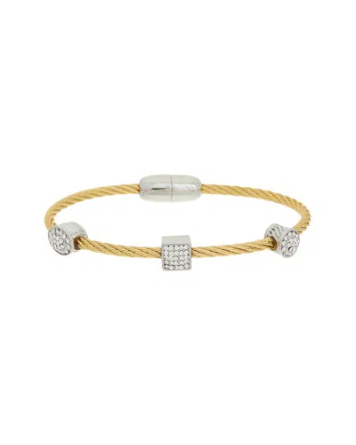 JUVELL JUVELL 18K PLATED CZ BANGLE BRACELET