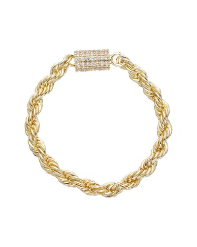 Juvell 18k Plated Cz Bangle Bracelet In Gold