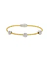 Juvell 18k Plated Cz Bangle Bracelet