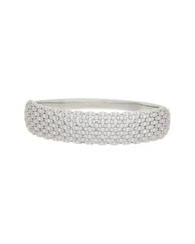 Juvell 18k Plated Cz Bangle Bracelet In Green