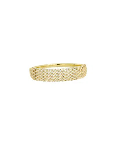 Juvell 18k Plated Cz Bangle Bracelet In Gold