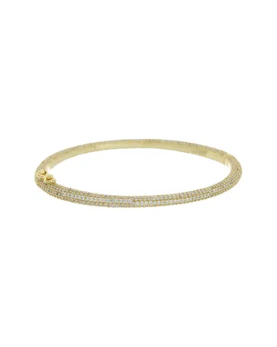 Juvell 18k Plated Cz Bangle Bracelet In Gold
