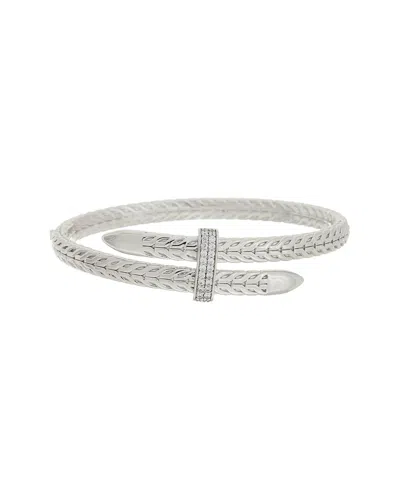 Juvell 18k Plated Cz Bangle Bracelet In Metallic