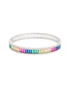 Juvell 18k Plated Cz Bangle Bracelet In Multi
