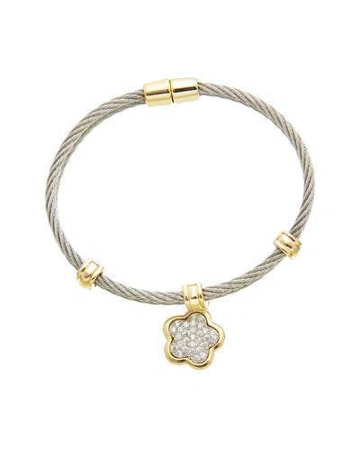 Juvell 18k Plated Cz Bracelet In Gray