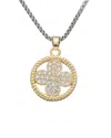 Juvell 18k Plated Cz Clover Necklace In Gold
