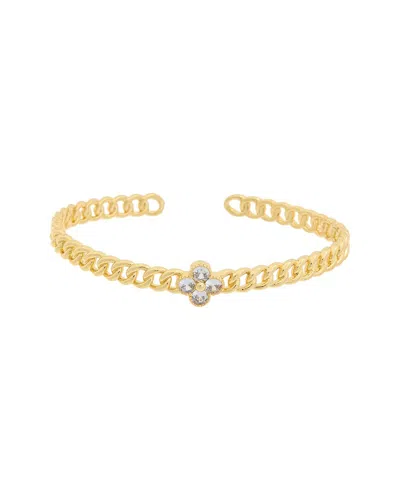Juvell 18k Plated Diamond Cz Cuff Bracelet In Gold