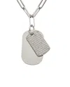 Juvell 18k Plated Cz Dog Tag Link Necklace