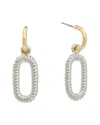 Juvell 18k Plated Cz Drop Link Earrings