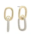 Juvell 18k Plated Cz Drop Link Earrings