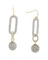Juvell 18k Plated Cz Drop Link Earrings