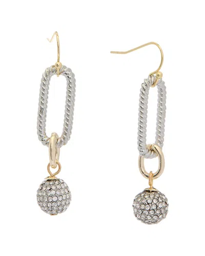 JUVELL JUVELL 18K PLATED CZ DROP LINK EARRINGS