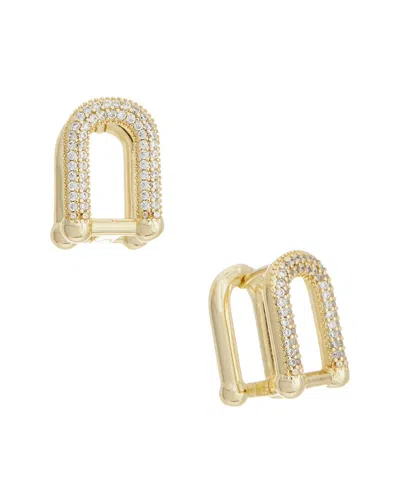 Juvell 18k Plated Cz Earrings In Pattern