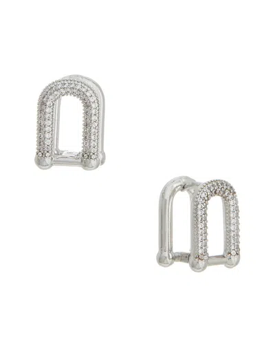 Juvell 18k Plated Cz Earrings In Metallic
