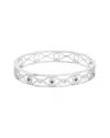 Juvell 18k Plated Cz Evil Eye Bangle Bracelet