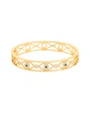 Juvell 18k Plated Cz Evil Eye Bangle Bracelet