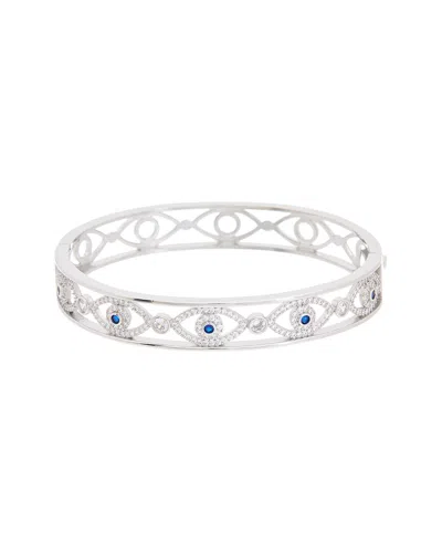 JUVELL JUVELL 18K PLATED CZ EVIL EYE BANGLE BRACELET