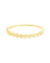 Juvell 18k Plated Cz Feather Bangle Bracelet