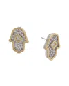 Juvell 18k Plated Cz Hamsa Earrings