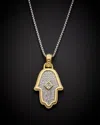 Juvell 18k Plated Cz Hamsa Necklace