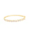 Juvell 18k Plated Cz Heart Bangle Bracelet