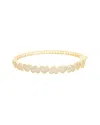 Juvell 18k Plated Cz Heart Bangle Bracelet