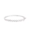 Juvell 18k Plated Cz Heart Bangle Bracelet