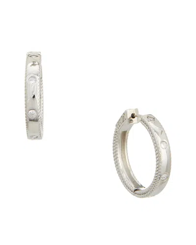 JUVELL JUVELL 18K PLATED CZ HOOP EARRINGS