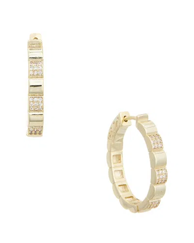Juvell 18k Plated Cz Hoop Earrings In Gold