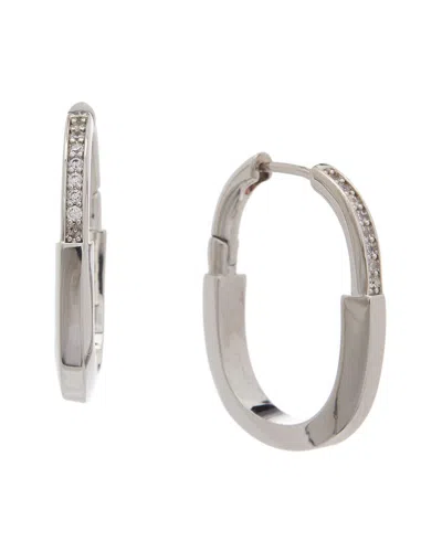 Juvell 18k Plated Cz Huggie Earrings In Metallic