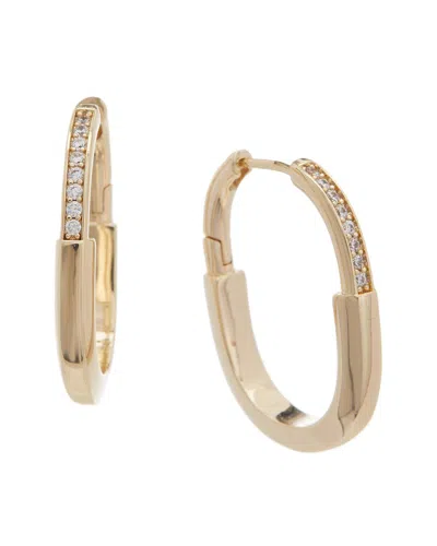 Juvell 18k Plated Cz Huggie Earrings In Gold