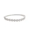 Juvell 18k Plated Diamond Cz Leaf Bangle Bracelet