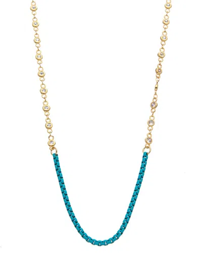 Juvell 18k Plated Cz Link Necklace