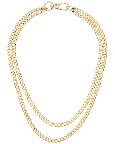 Juvell 18k Plated Cz Link Necklace In Gold
