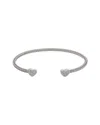 Juvell 18k Plated Cz Mesh Heart Bangle Bracelet