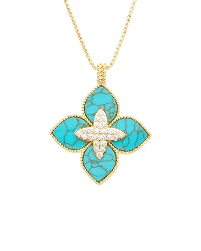 Juvell 18k Plated Cz Necklace In Gold
